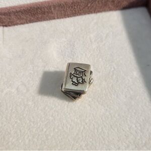 Pandora Silver Owl Textbook Study Back to School Charm